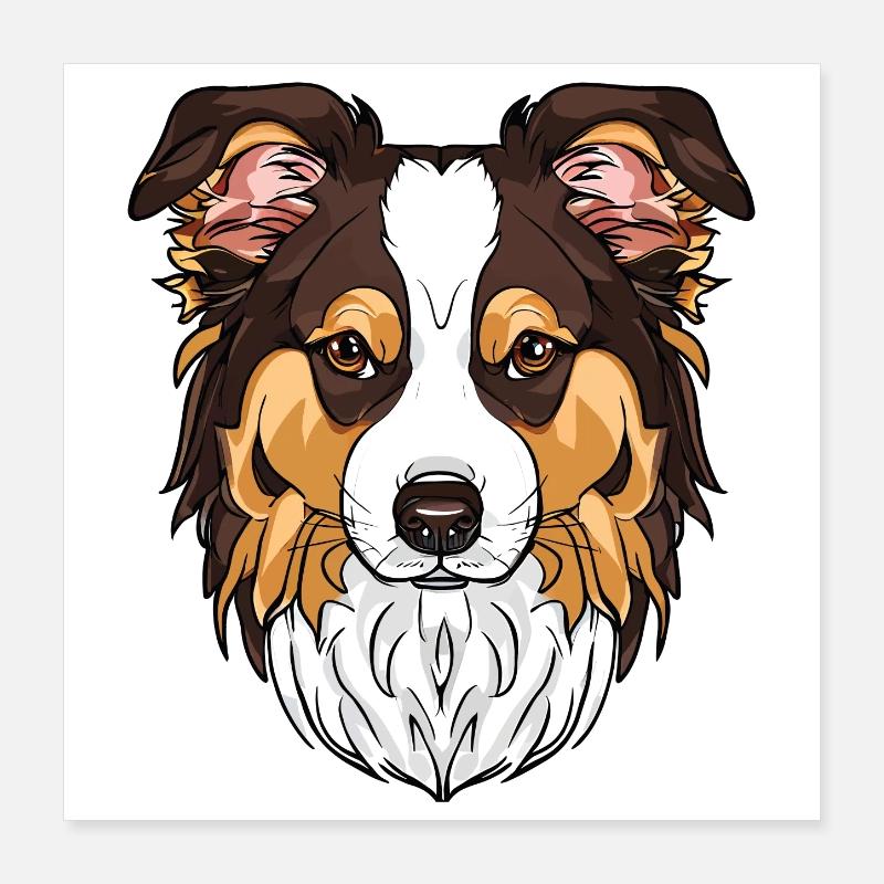 J’aime mon Border Collie Poster 40 x 40 cm