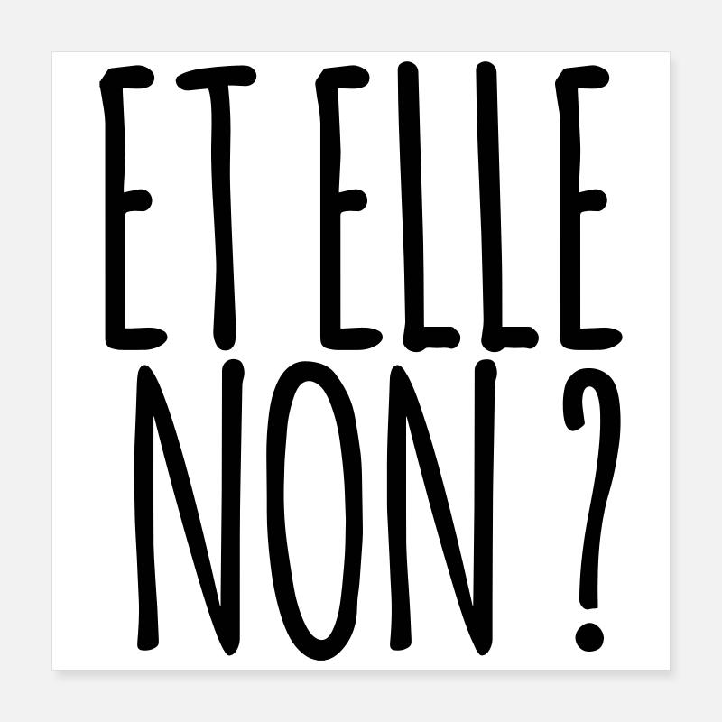 Et elle non ?  Marseille bébé ! Poster 40 x 40 cm