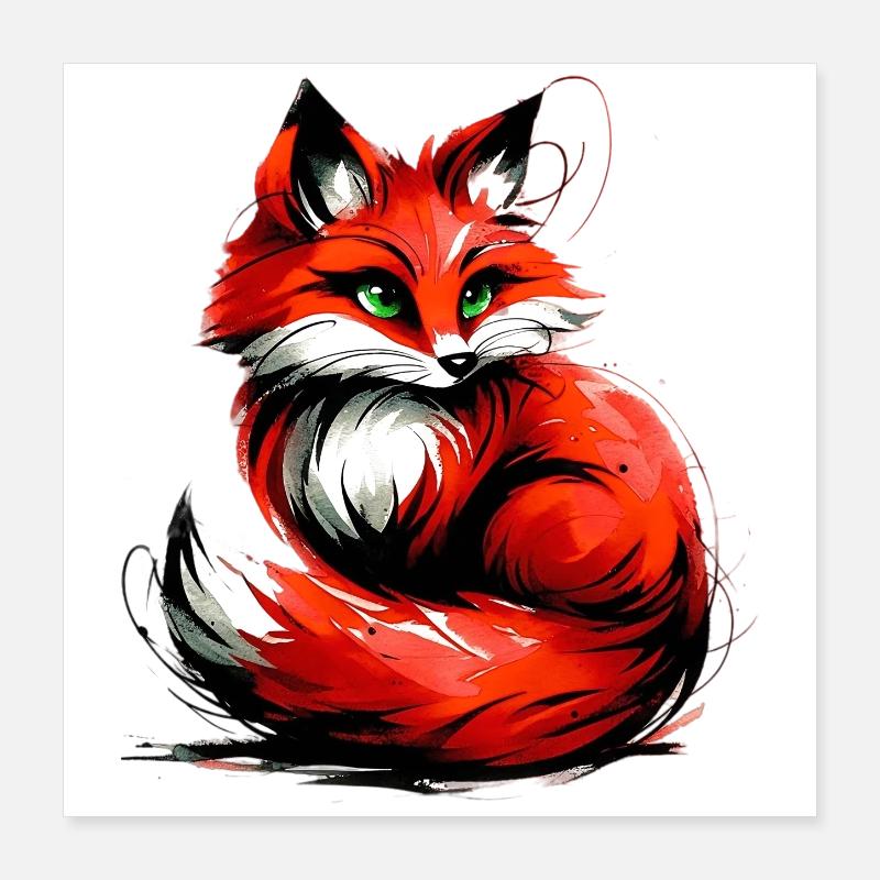 Fuchs Poster 40x40 cm