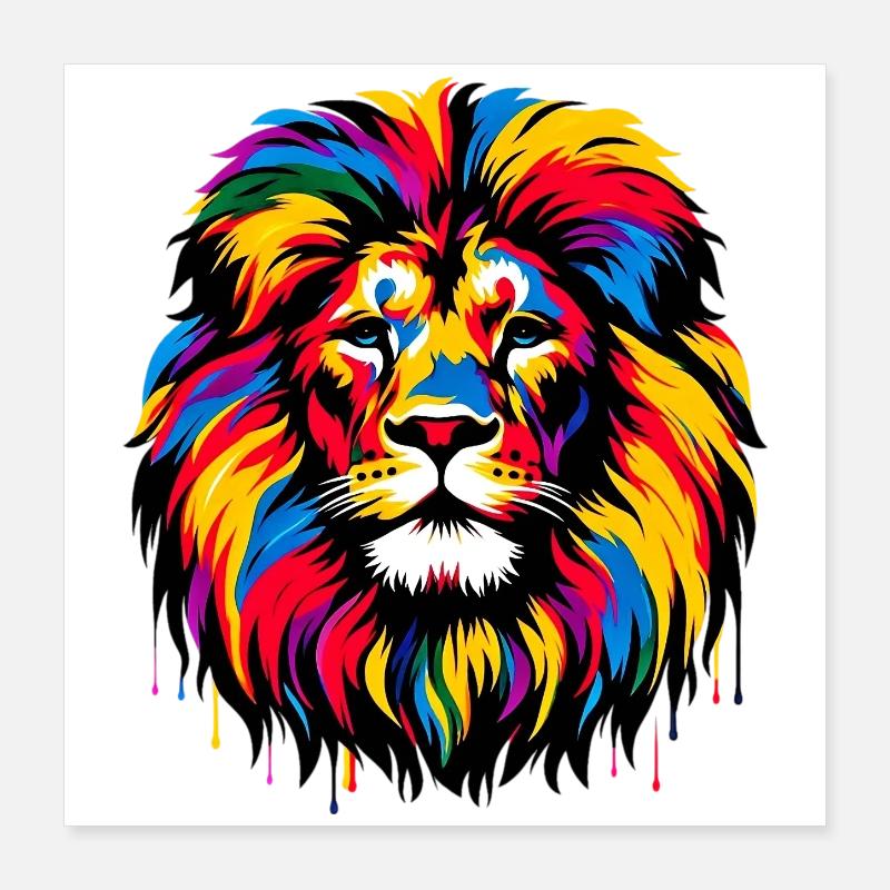 Löwe Poster 40x40 cm