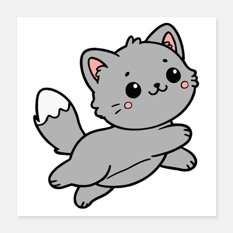 Chat Poster 40 x 40 cm