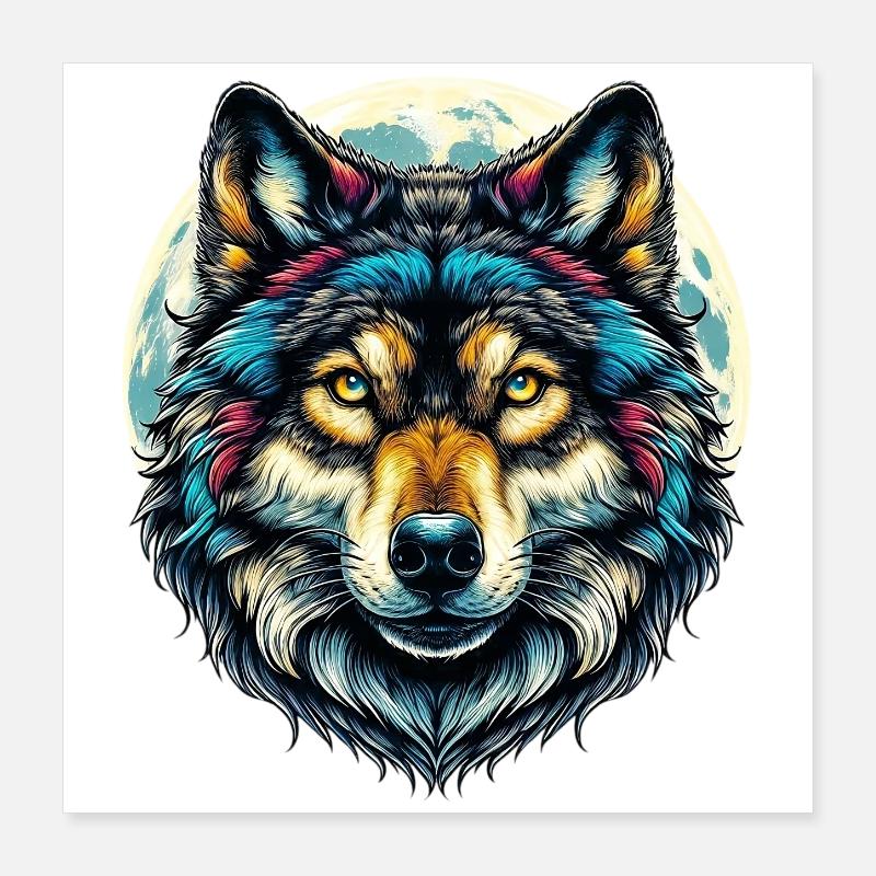 Wolf Poster 16" x 16" (40x40 cm)