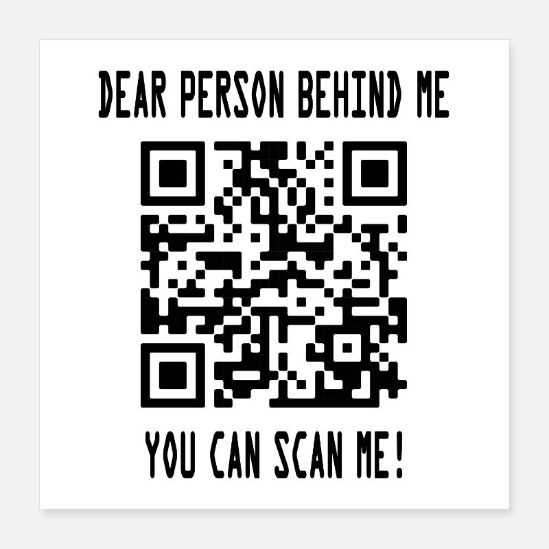 Scannez-moi le code QR pour vous motiver Poster 40 x 40 cm
