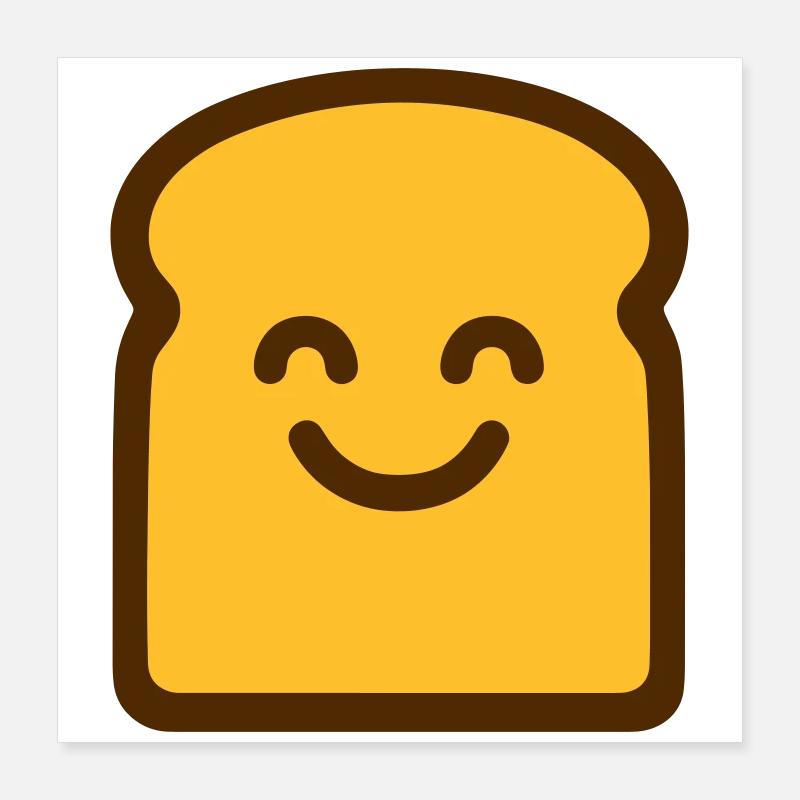 Cute Toast Poster 16" x 16" (40x40 cm)