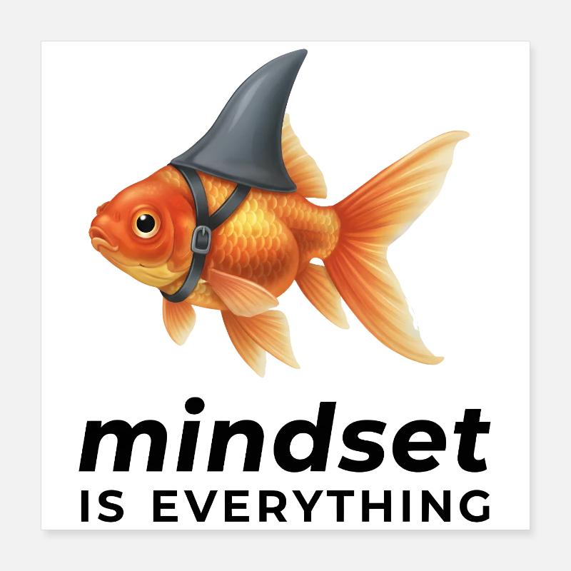 Casque Goldfish Mindset Poster 40 x 40 cm