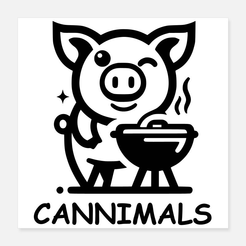 Cannimals – Logo Black Edition Poster 16" x 16" (40x40 cm)