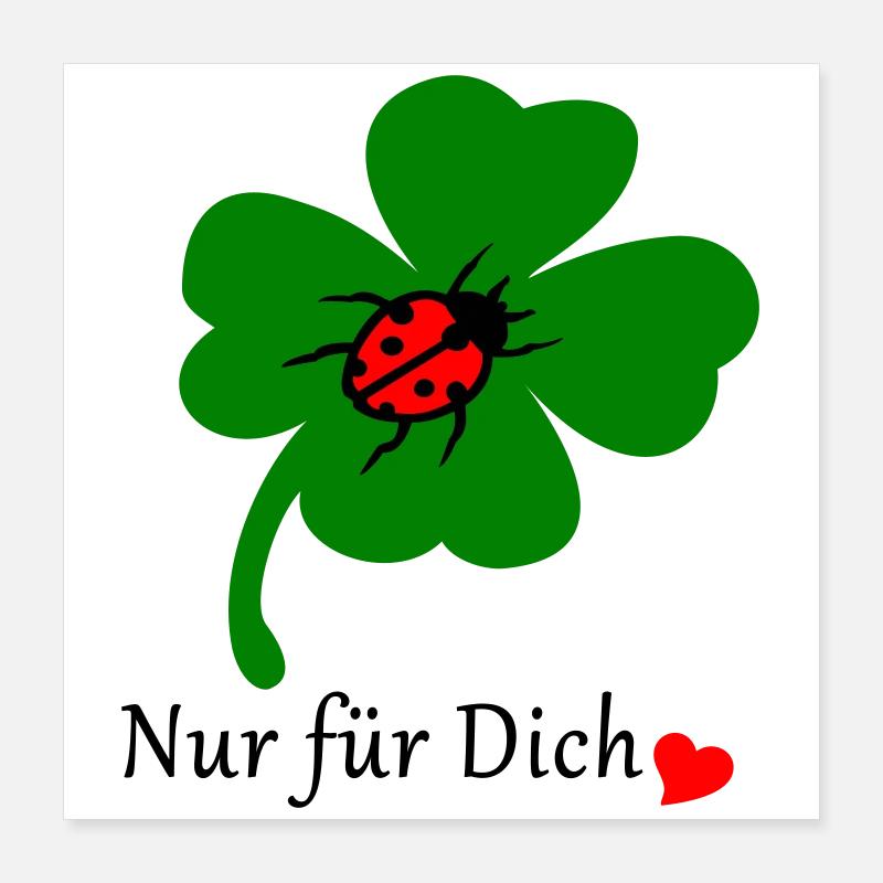 Shamrock with ladybug Poster 16" x 16" (40x40 cm)