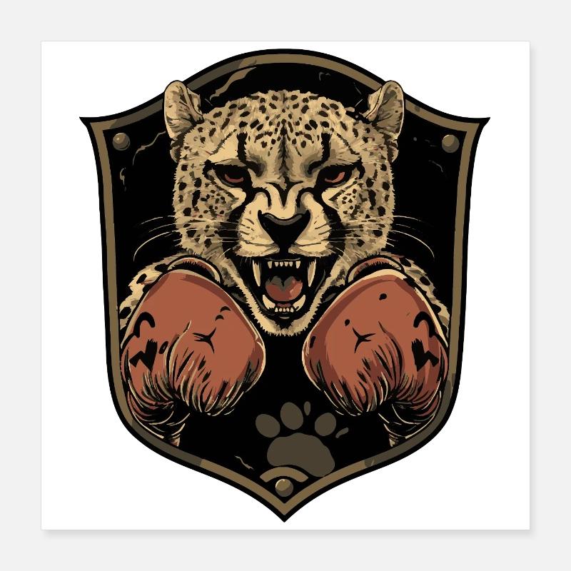 Gepard Boxer MMA Poster 40x40 cm