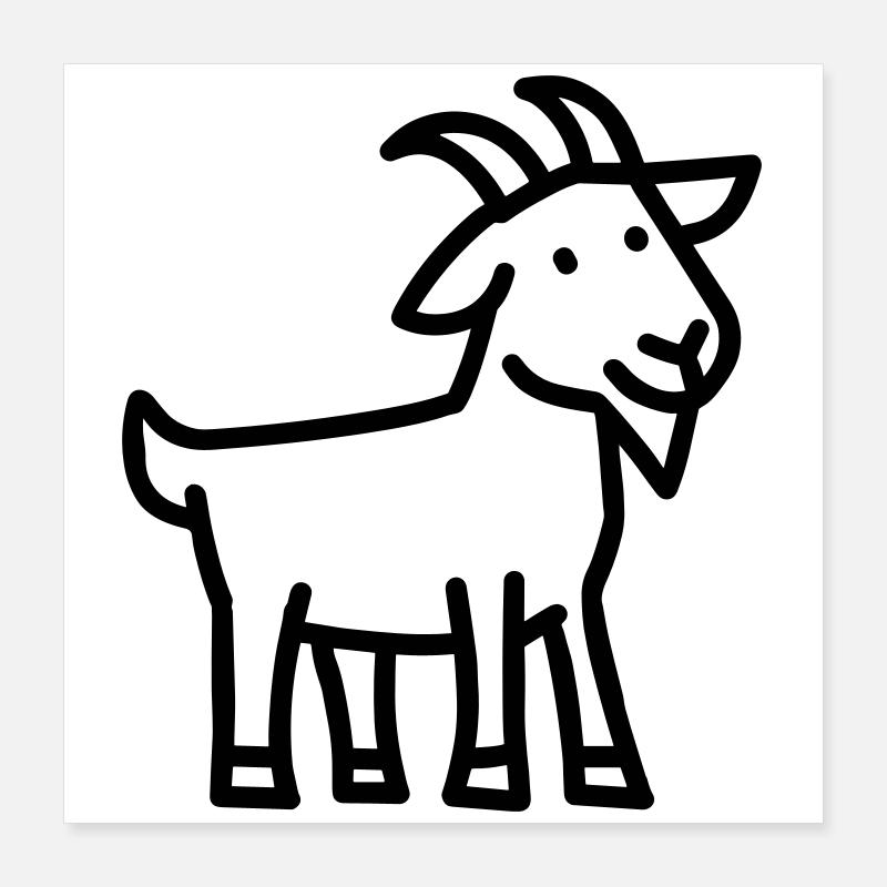 goat Poster 16" x 16" (40x40 cm)