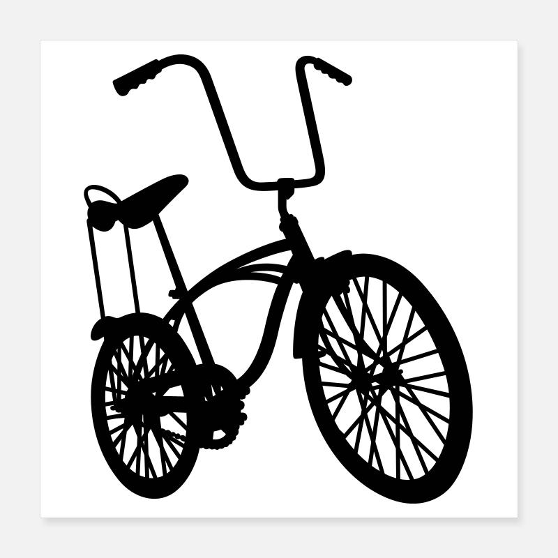 old school retro bike Poster 16" x 16" (40x40 cm)