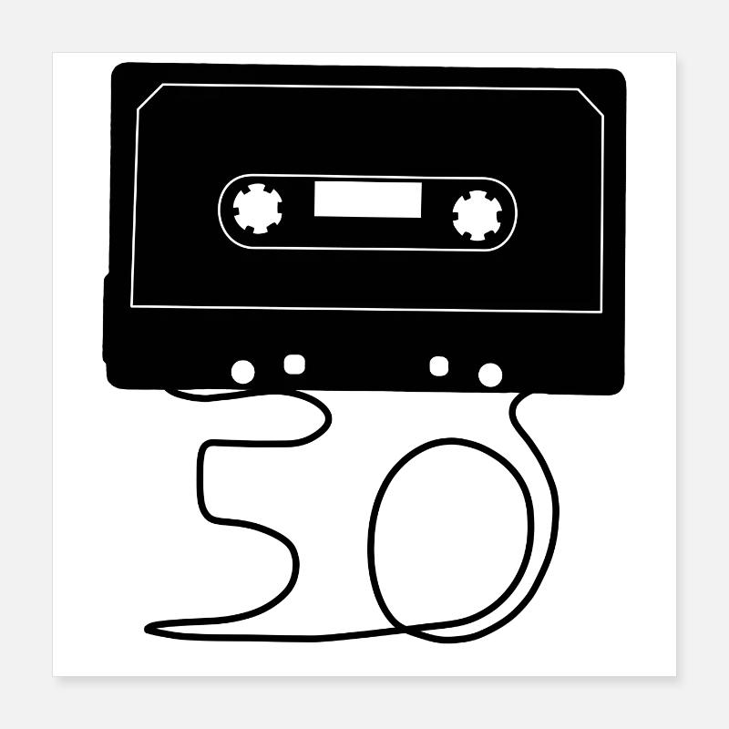 Anniversaire 50 ans Poster 40 x 40 cm