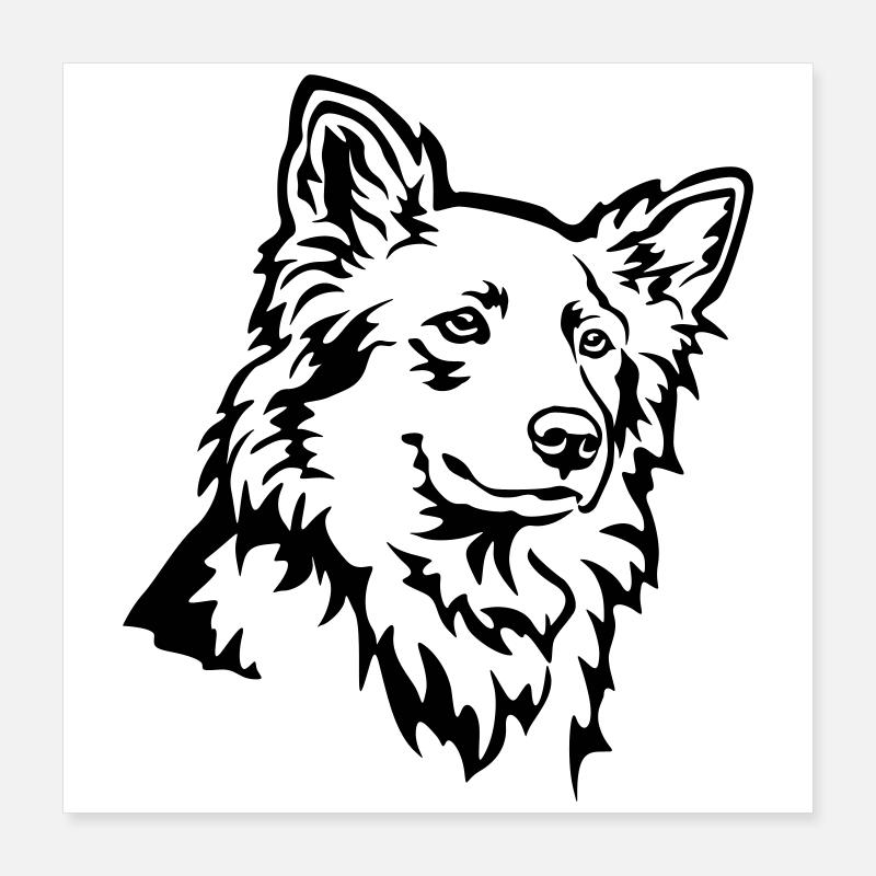 Harzer Fuchs Kopf Poster 40x40 cm