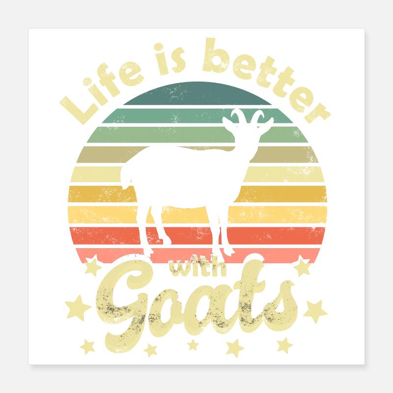 Goat Goats Poster 16" x 16" (40x40 cm)