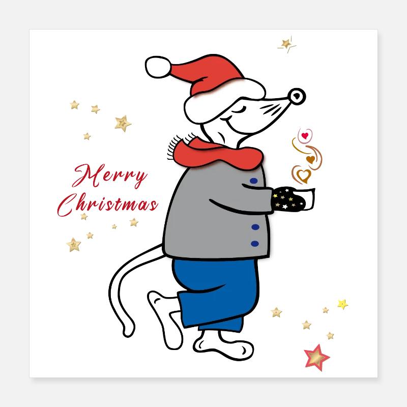 Joyeux Noël, Avent Poster 40 x 40 cm