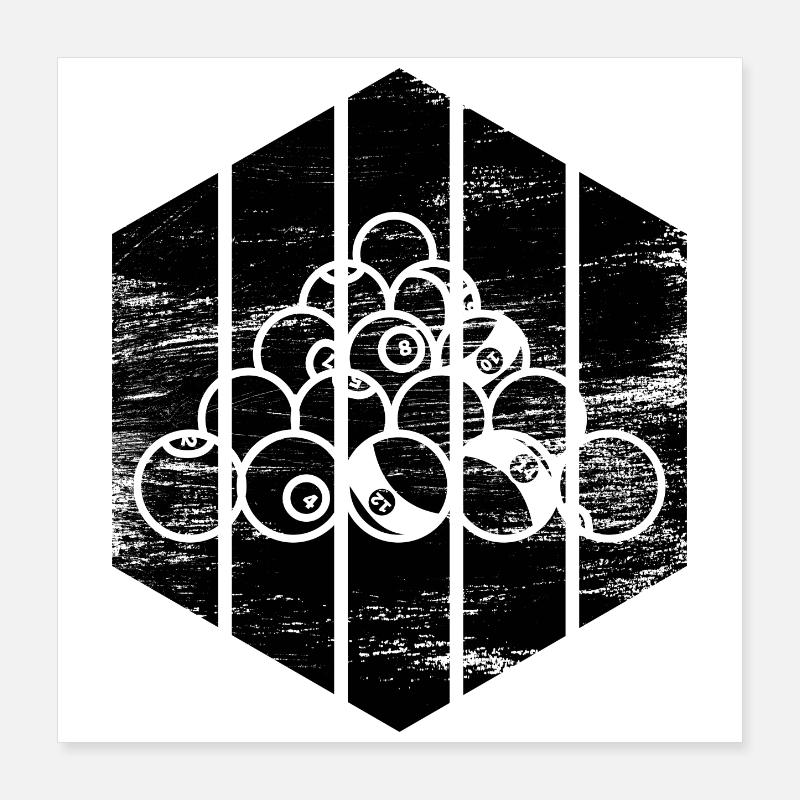 Cooles Billard Poster 40x40 cm