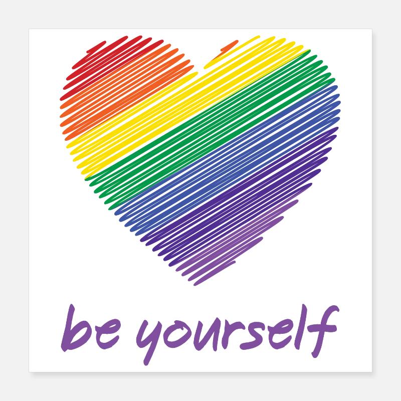 Pride Month LGBTQ - Sei du selbst Poster 40x40 cm