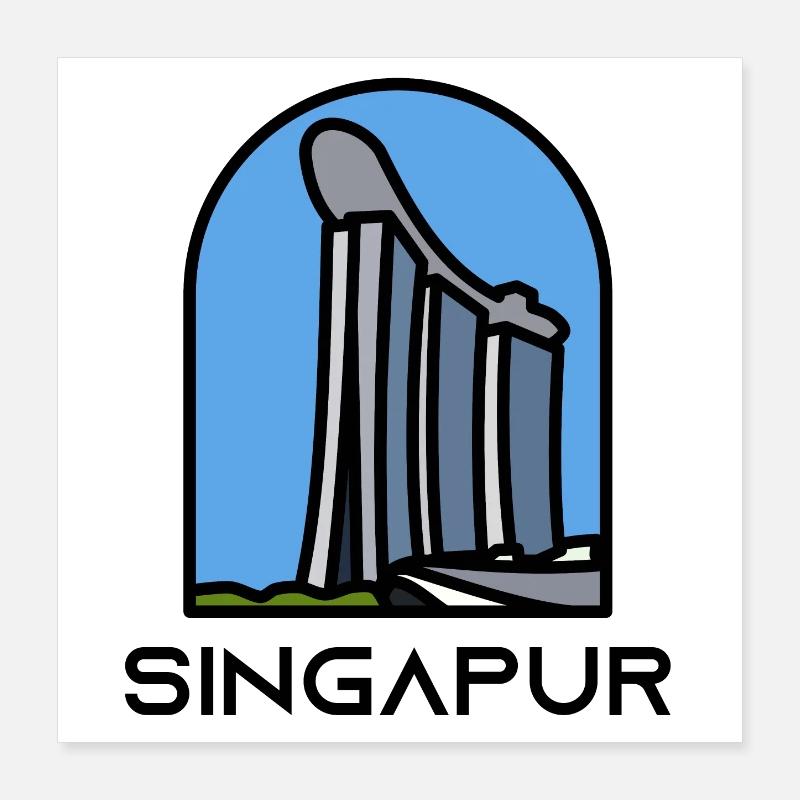 Singapour - Marina Bay Sands Poster 40 x 40 cm
