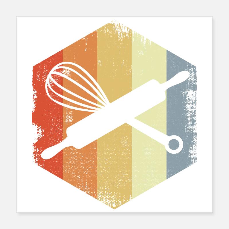 Batteur à main pour rouleau de pâte Poster 40 x 40 cm