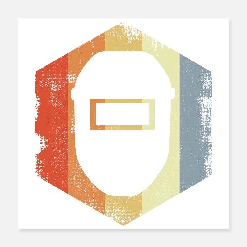 Welding helmet Poster 16" x 16" (40x40 cm)