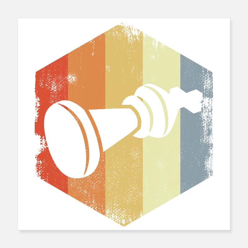 Vintage Chess Set Sketch Poster 16" x 16" (40x40 cm)