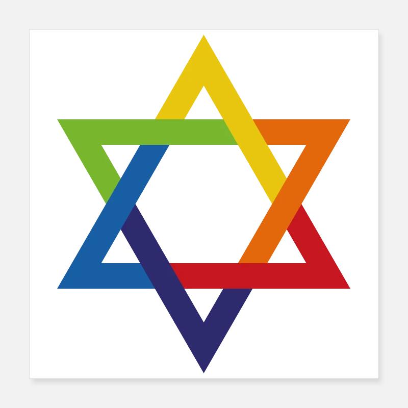 jüdisch und stolz davidsstern Poster 40x40 cm