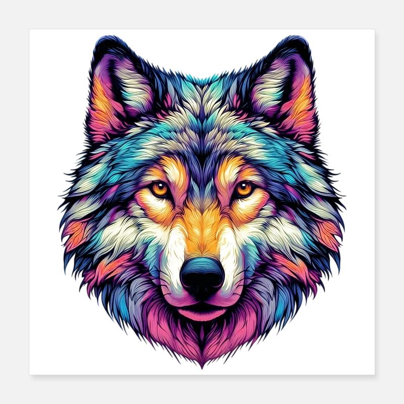 Wolf Poster 40x40 cm