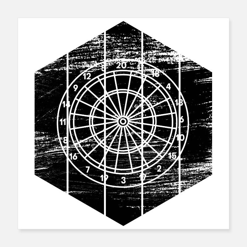 Dartboard Poster 16" x 16" (40x40 cm)