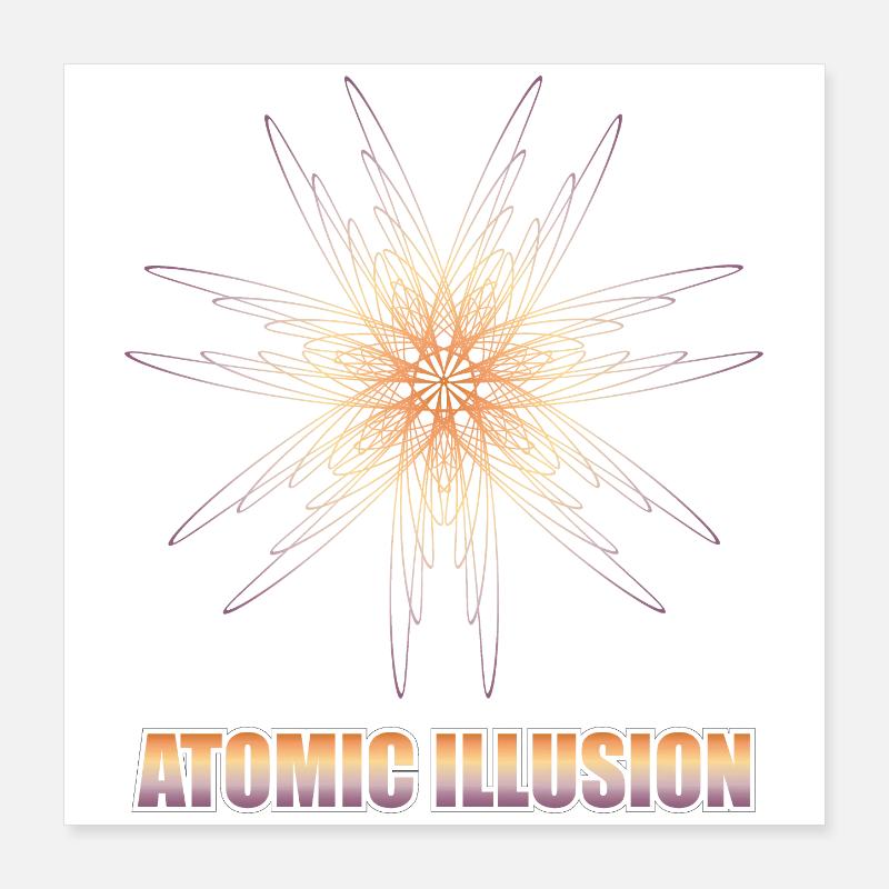 forme géométrique ATOMIC ILLUSION Poster 40 x 40 cm