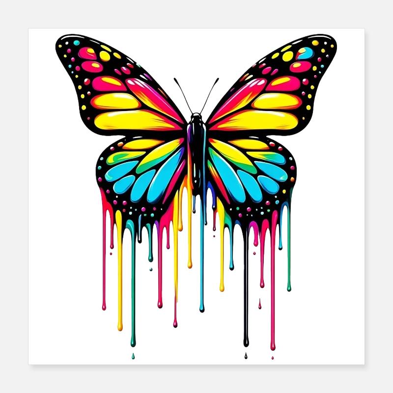 Papillon Poster 40 x 40 cm