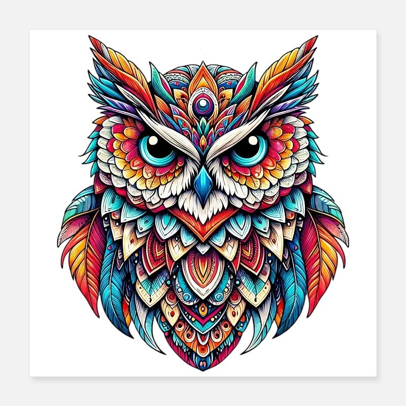 Eule Poster 40x40 cm