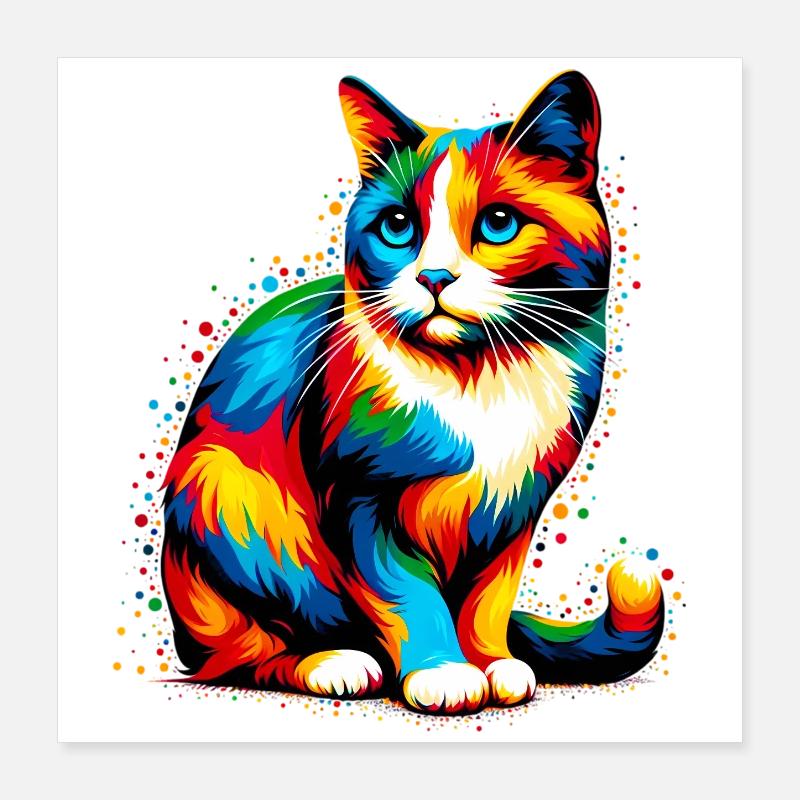 Cat Poster 16" x 16" (40x40 cm)