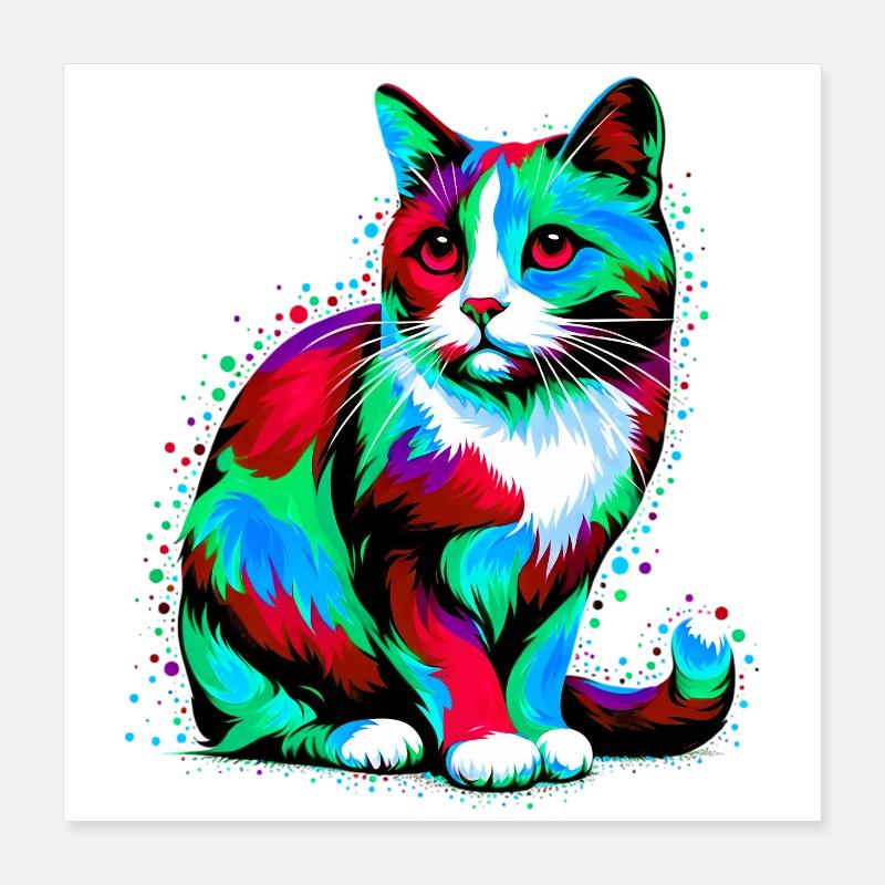 Katze Poster 40x40 cm