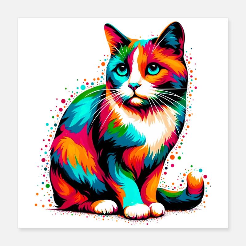 Katze Poster 40x40 cm