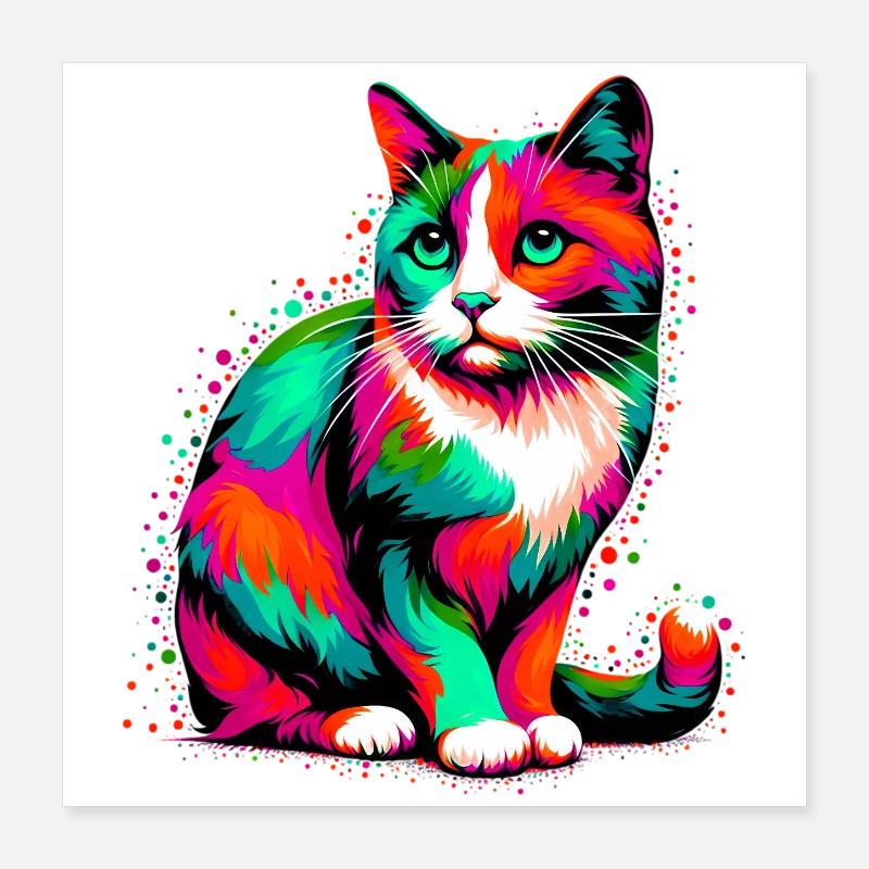 Chat Poster 40 x 40 cm