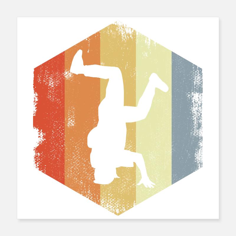 Breakdancer Vintage Look Poster 40 x 40 cm