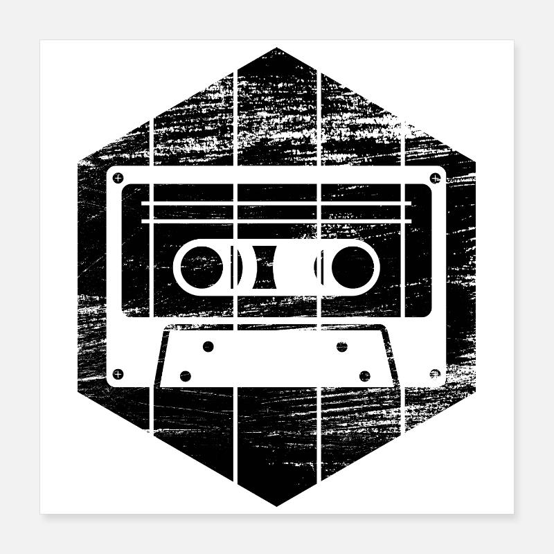 80er Kassette Poster 40x40 cm