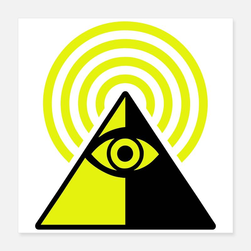 Pyramide Eye Poster 40x40 cm