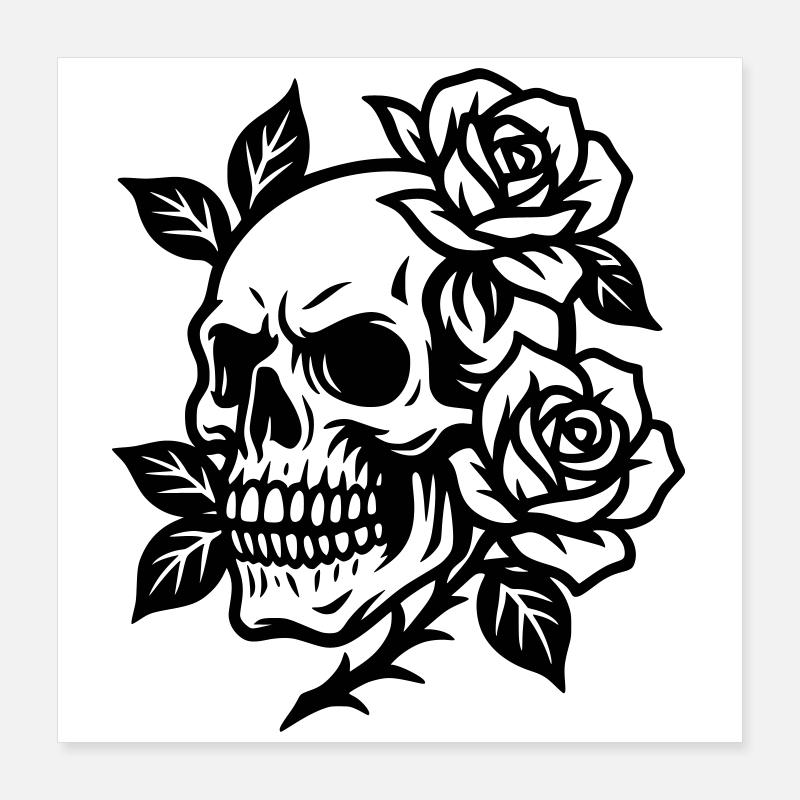 Skull Poster 16" x 16" (40x40 cm)