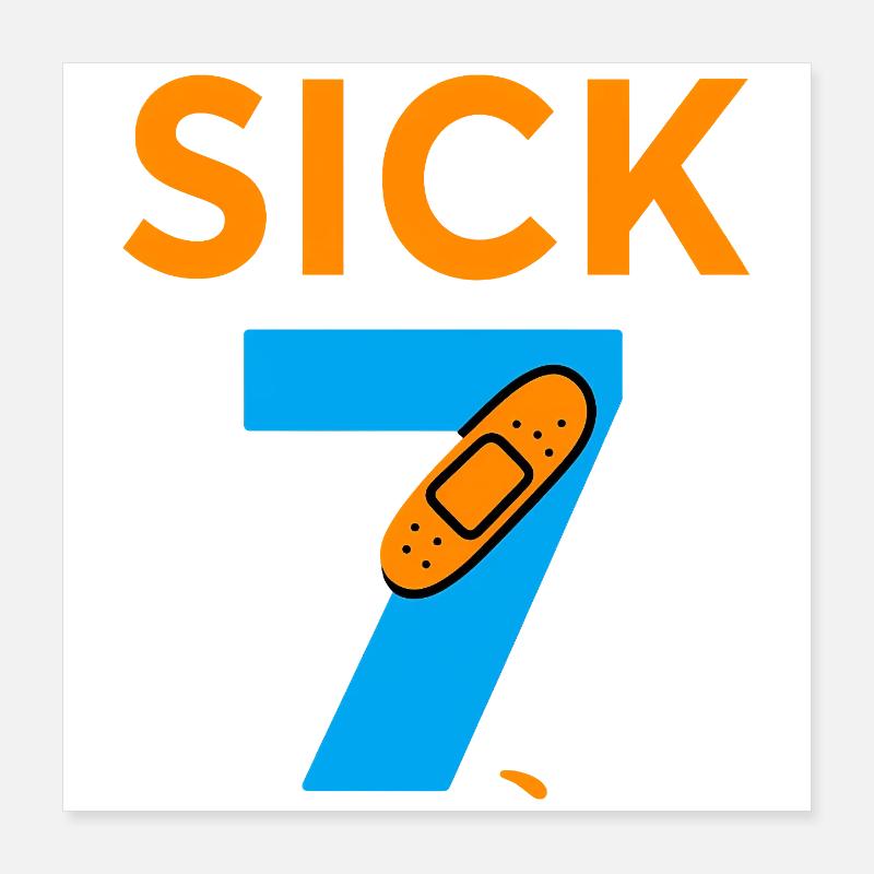 Sick Seven Meme Tee Six Seven  Poster 40x40 cm