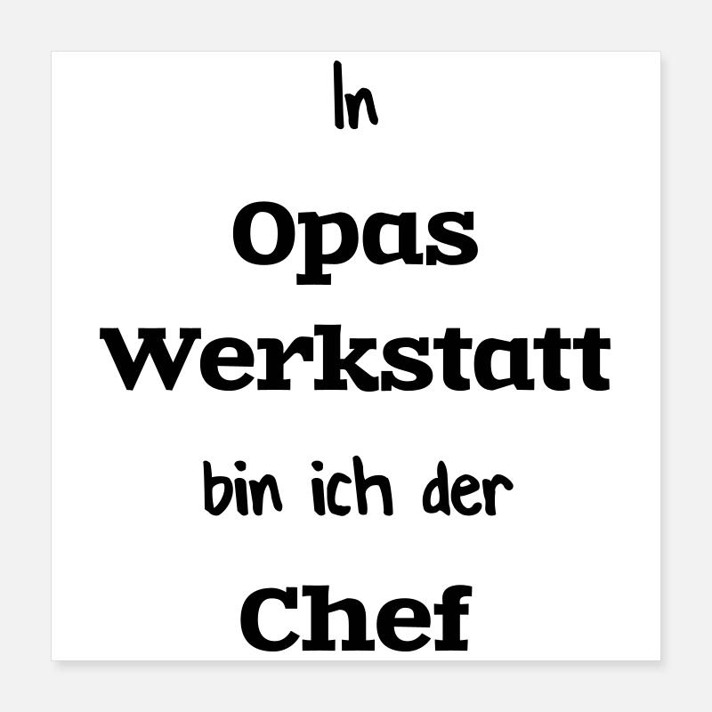 In grandpa's workshop Poster 16" x 16" (40x40 cm)