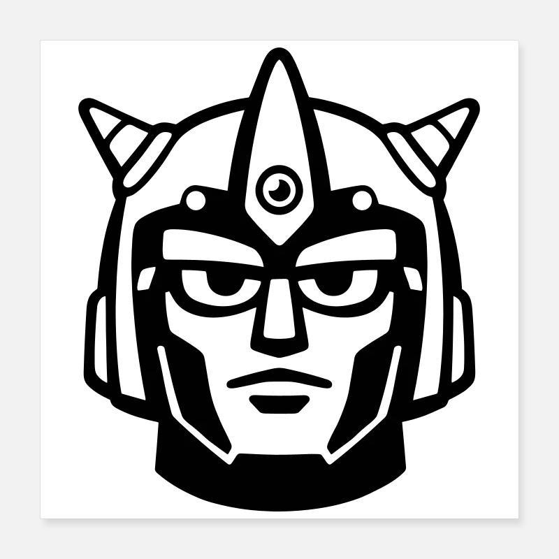 Doomforge Roboter Gesichtshelm Poster 40x40 cm