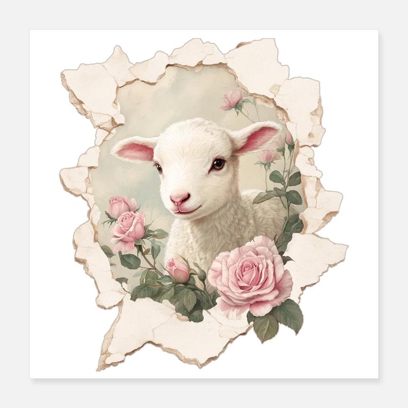 Lamb Poster 16" x 16" (40x40 cm)