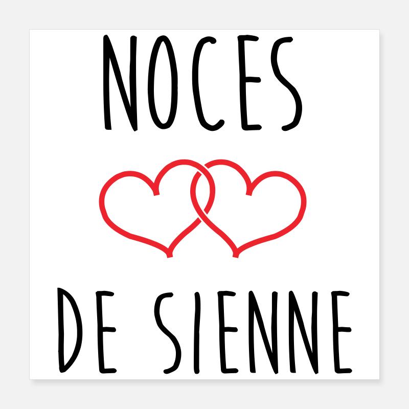 noces de Sienne 74 ans de mariage Poster 40 x 40 cm