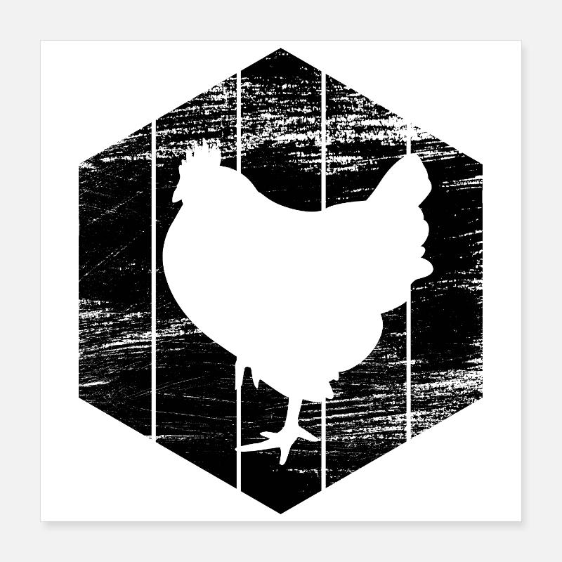 poule Poster 40 x 40 cm