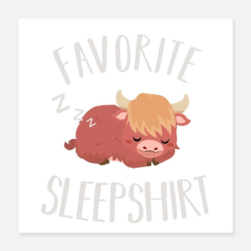 Vache bovine écossaise des Highlands Poster 40 x 40 cm