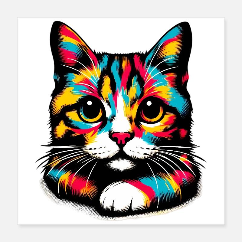 Chat Poster 40 x 40 cm