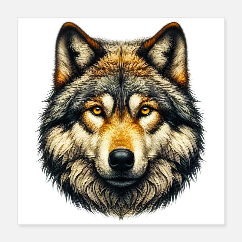 Loup Poster 40 x 40 cm