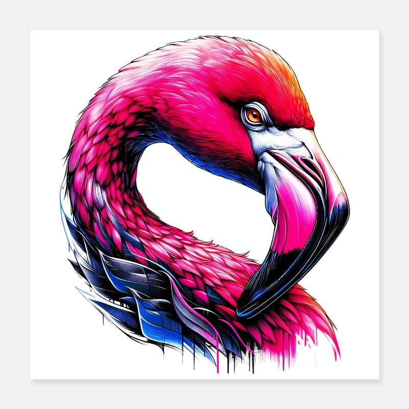 Flamingo Poster 40x40 cm