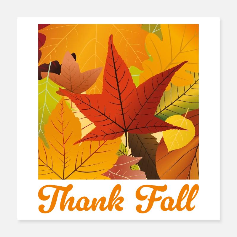 Merci Automne Poster 40 x 40 cm