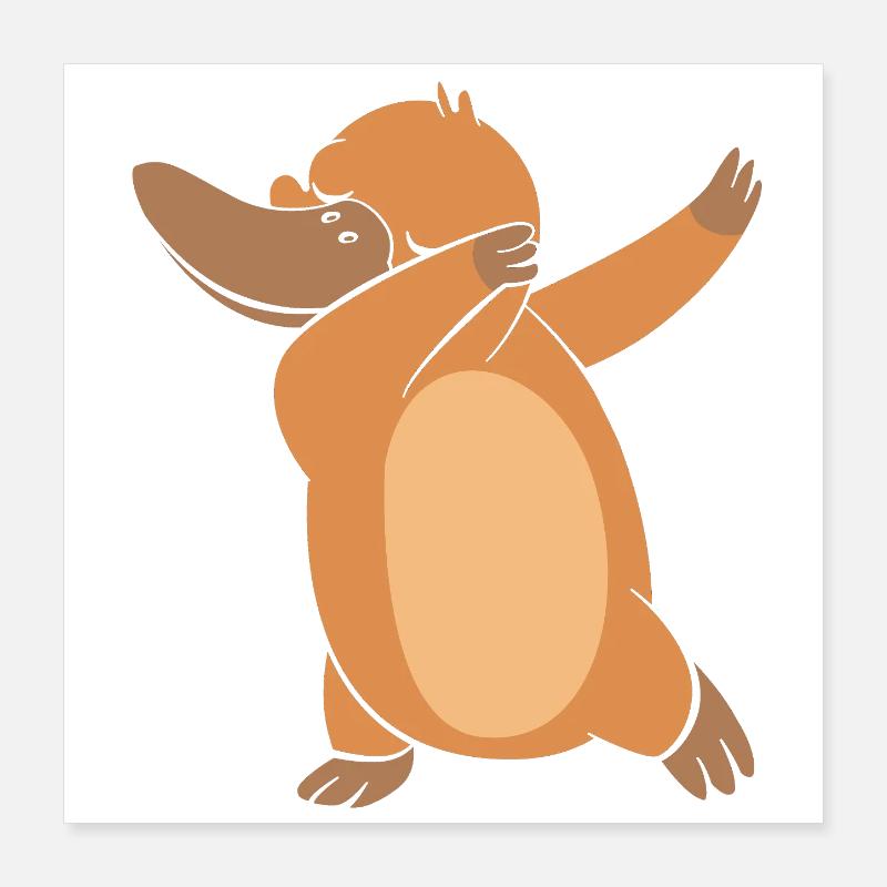 Platypus Platypus Platypus Poster 16" x 16" (40x40 cm)